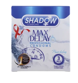 کاندوم max delay (تاخیری مضاعف) شادو بسته 3 تایی